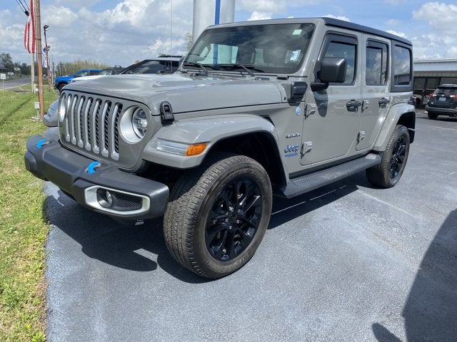 Used 2022 Jeep Wrangler Unlimited Sahara 4XE with VIN 1C4JJXP68NW205669 for sale in Livermore, KY