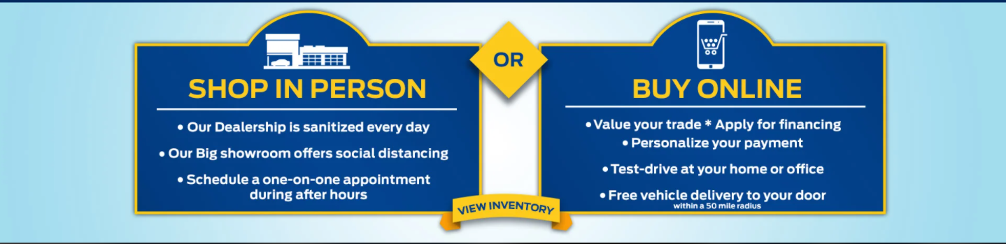 Shop In person or Buy Online